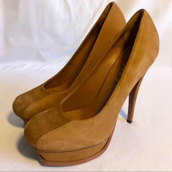 Yves Saint Laurent Suede Platform Pumps